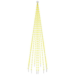 vidaXL Sapin de Noël Mât LED 310 Blanc chaud
