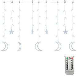 vidaXL Guirlande lumineuse étoile et lune 345 LED