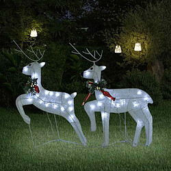 vidaXL Rennes de Noël avec LED - 40 LED