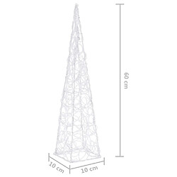 vidaXL Cône lumineux décoratif - Bleu - 60 cm pas cher