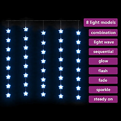 Avis vidaXL Guirlande lumineuse étoiles 200 LED Bleu