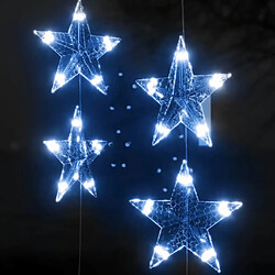 vidaXL Guirlande lumineuse étoiles 200 LED Bleu pas cher