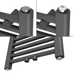 LuxeBath Sèche-Serviettes - Anthracite 60x150cm