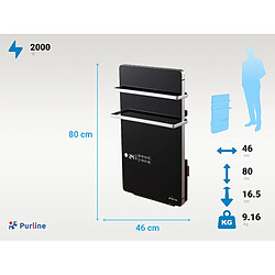 Acheter PURLINE Porte-Serviettes Numérique - 2000W