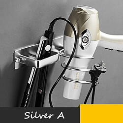 Étagère murale pour sèche-cheveux - Argent