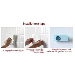 Étagère murale pour sèche-cheveux - Bleu pas cher