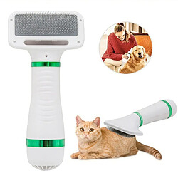 Brosse sèche-cheveux 2 en 1 pour animaux - Vert