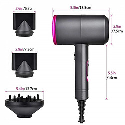 Sèche-cheveux ionique professionnel - Noir pas cher