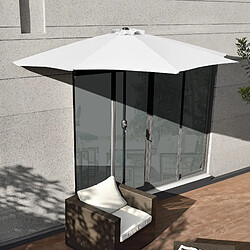 Casa.pro Demi-parasol de balcon - Blanc