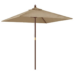 vidaXL Parasol Bois Taupe