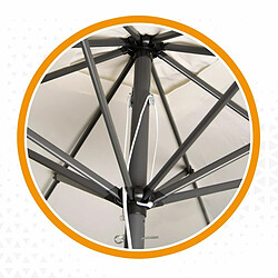 Aktive Parasol de jardin rond - Crème