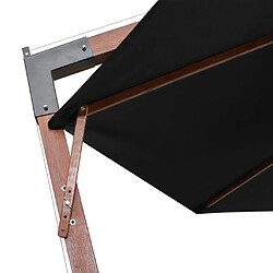 Helloshop26 Parasol déporté rond - Noir pas cher
