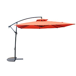 Concept Usine Parasol terracotta déporté rond 2,95 x 2,95 m CAPRI