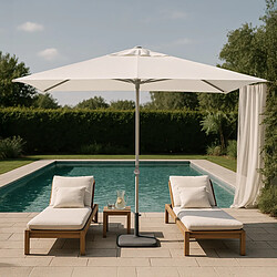 Elios parasols Parasol Eden rectangulaire - Blanc crème