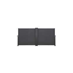 Idmarket Market Paravent Double - Gris Anthracite