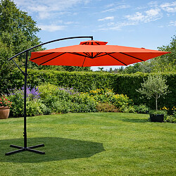 Concept Usine Parasol terracotta déporté rond 2,95 x 2,95 m CAPRI