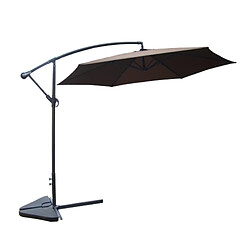 Concept Usine Parasol marron déporté rond 3 x 3 m PORTICCIO