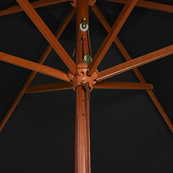 Acheter Helloshop26 Parasol mât bois - Noir