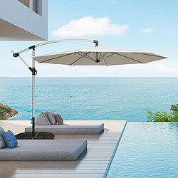 Elios parasols Parasol de jardin déporté - Blanc
