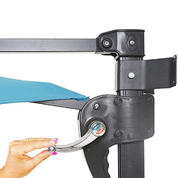 Mendler Parasol Casoria déporté - Turquoise pas cher