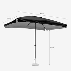 Elios parasols Parasol Eden - Noir pas cher