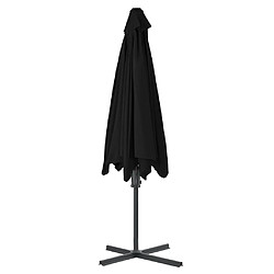 Avis Helloshop26 Parasol déporté rond 3 m - Noir