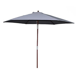 Concept Usine Parasol gris droit rond 3 x 3 m CANCUN