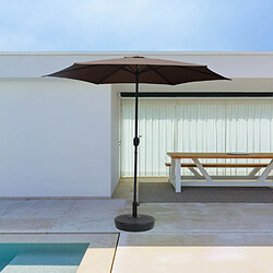 Concept Usine Parasol marron rond 2,94 x 2,94 m PORTOFINO
