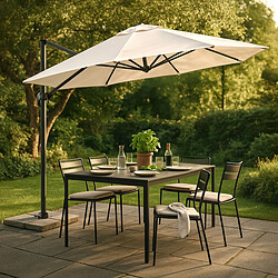 Elios parasols Parasol déporté de jardin - Blanc