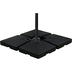 Acheter Habitat Et Jardin 4 Dalles à lester pour gros parasol déporté - 4 x 3 - 104 KG - Noir