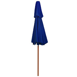 Avis Helloshop26 Parasol double en bois - Bleu