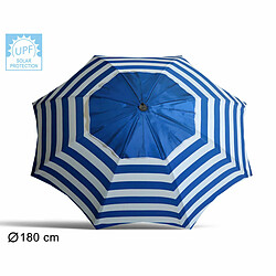 Bigbuy Parasol de jardin - Bleu/blanc