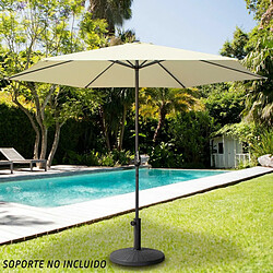 Aktive Parasol rond de jardin - Crème