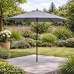 Concept Usine Parasol gris droit rond 3 x 3 m CANCUN