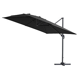 Habitat Et Jardin Parasol jardin déporté alu Sun 3 3 x 3 m - Noir