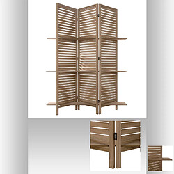 Paravent Atmosphera 3 étagères - Beige