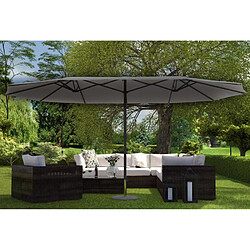 Concept Usine Parasol double - 2,7 x 4,6 m - Gris