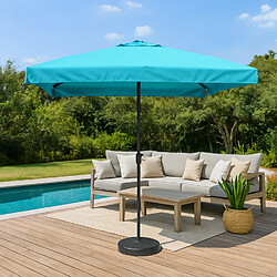 Concept Usine Parasol bleu carré 2,95 x 2,95 m PALERME