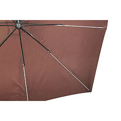 Concept Usine Parasol marron déporté carré 3 x 3 m led SOLENZARA