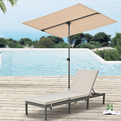 Pro.tec Parasol déporté rectangulaire - Sable
