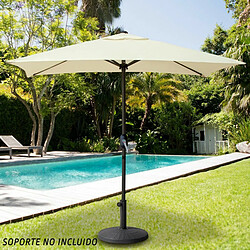 Aktive Parasol 200 x 235 cm Aluminium Crème