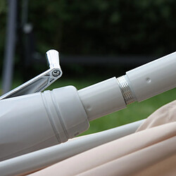 Mendler Parasol rectangulaire - Crème pas cher