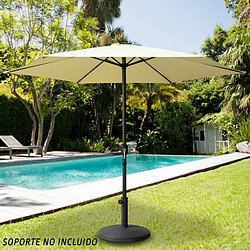Aktive Parasol rond aluminium - Crème