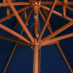 Acheter Helloshop26 Parasol double en bois - Bleu