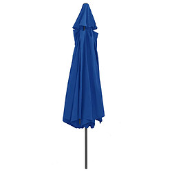 Avis Helloshop26 Parasol déporté rond - Bleu azuré