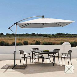 Acheter Elios parasols Parasol déporté carré - Blanc