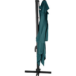 Hesperide Parasol déporté Eléa - 3 x 3 mètres - Bleu canard et gris