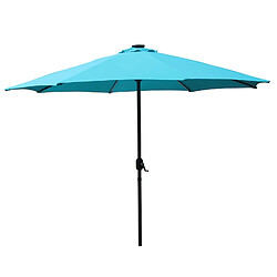Concept Usine Parasol bleu rond 2,92 x 2,92 m led MANAROLA