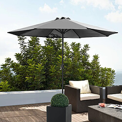 Casa.pro Parasol de jardin rond - Gris