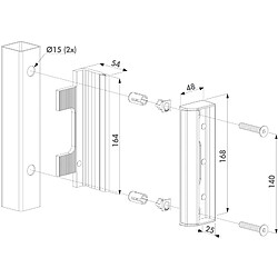 Locinox gâche pour serrure de portail LAKQ 40